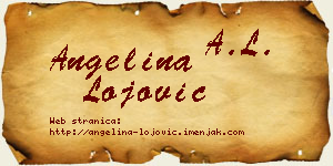 Angelina Lojović vizit kartica
